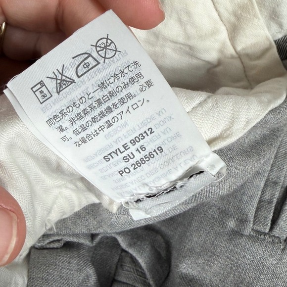 J Crew Bowery Slim Fit Mens Light Gray Cotton Dress Pants W36 L32 - Picture 8 of 11